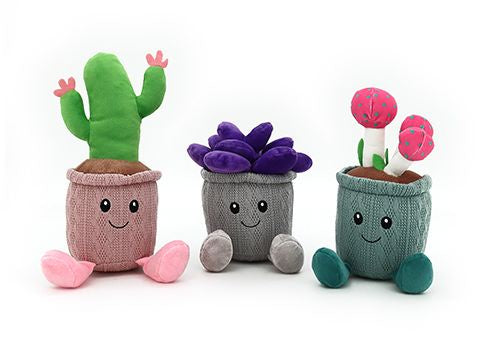 PLUSH – 16-25CM POTTED PLANTS (3 ASSTD)