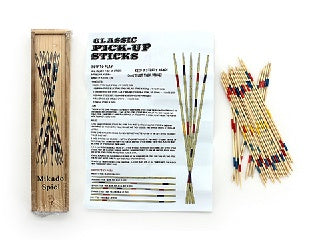 WOODEN PICK UP STICKS IN WOODEN BOX (31PCS)