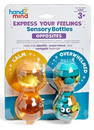 Express Your Feelings™ Sensory Bottles, Opposites: Overwhelmed and Calm