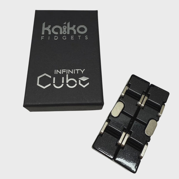 BLACK Metal Infinity Cube Fidget by Kaiko Fidgets