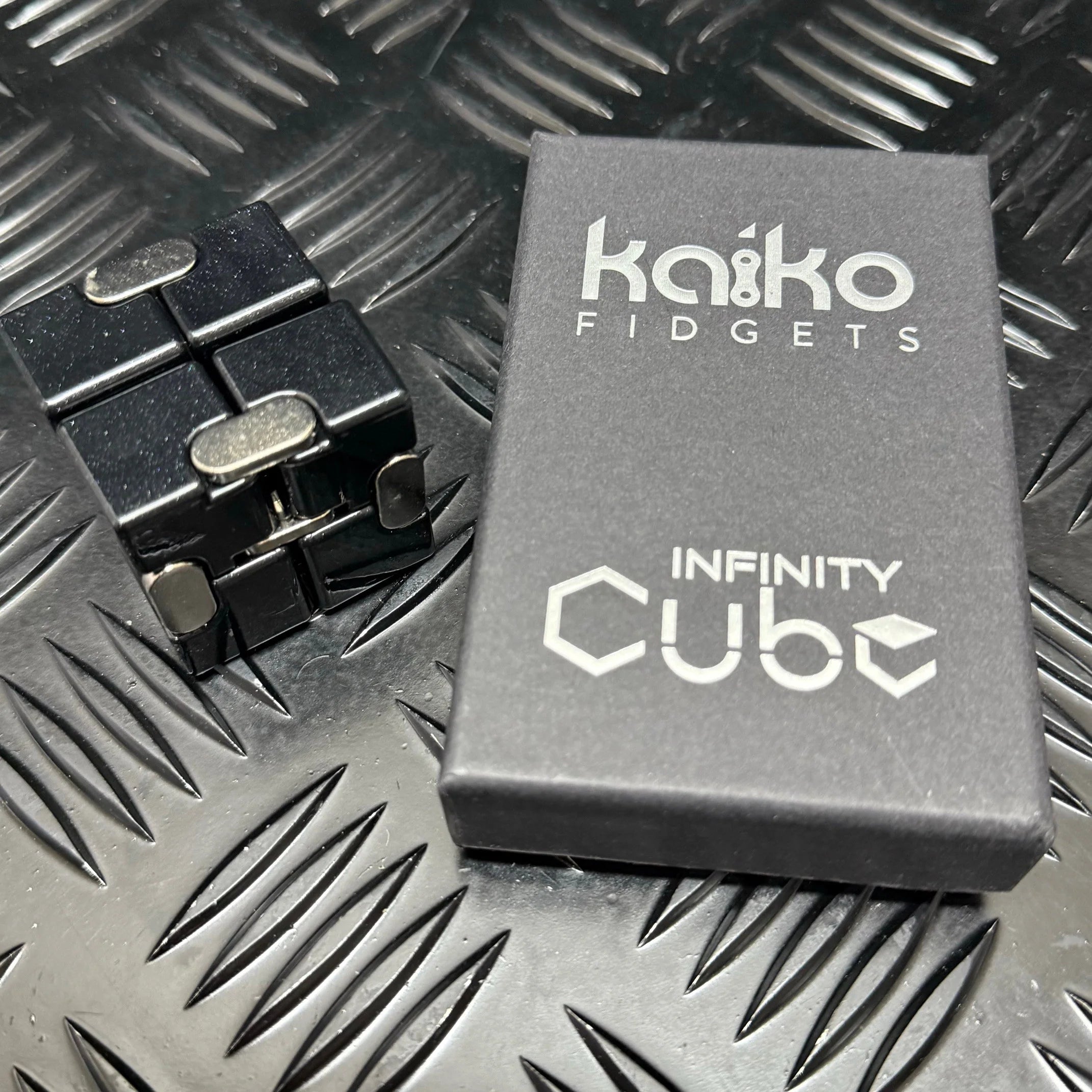 BLACK Metal Infinity Cube Fidget by Kaiko Fidgets