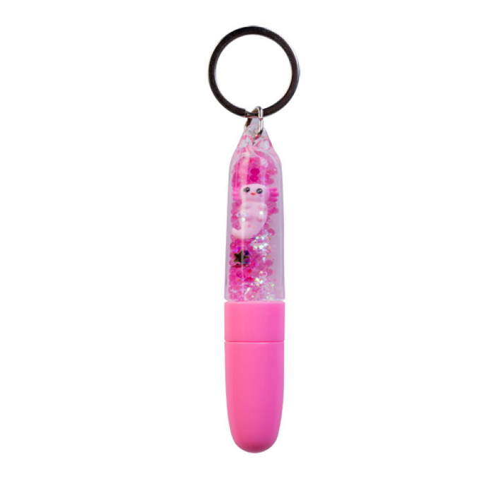 Axolotl Glitter Pen Keychain