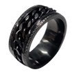 Chain Fidget Ring - Black