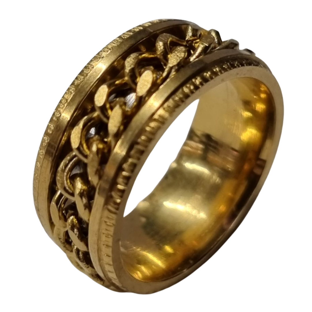 Chain Fidget Ring - Gold