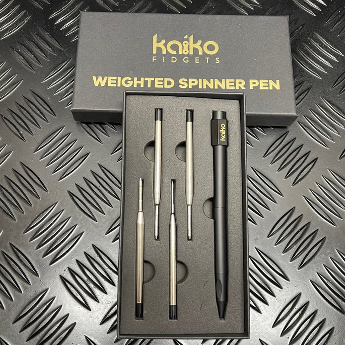 Weighted Spinner Pen with 4 refills - Varieties